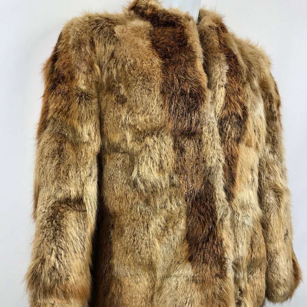 WILSONS Beaver Fur Brown Coat jacket Size S-M - Picture 3 of 8